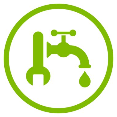 Sıhhi tesisat düz vektör simgesi