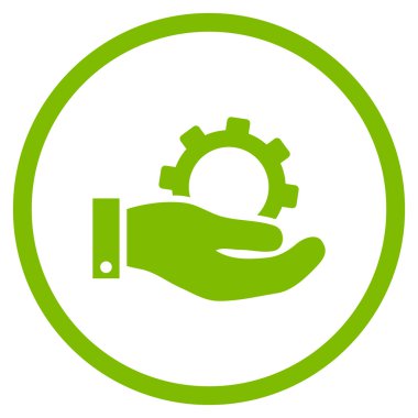 Hizmet düz vektör simgesi