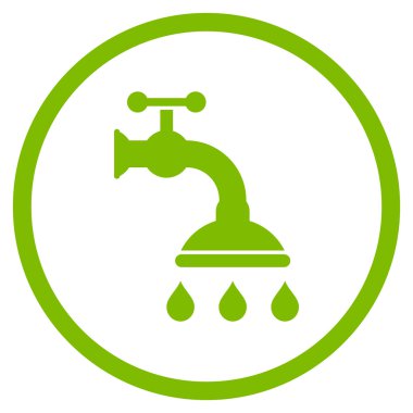 Duş musluk düz vektör simgesi