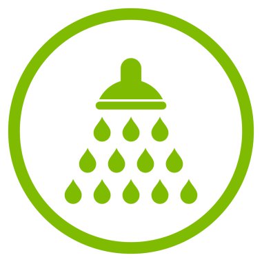 Duş düz vektör simgesi