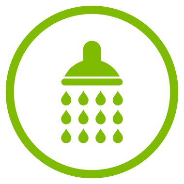 Duş düz vektör simgesi