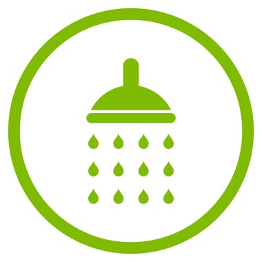 Duş düz vektör simgesi