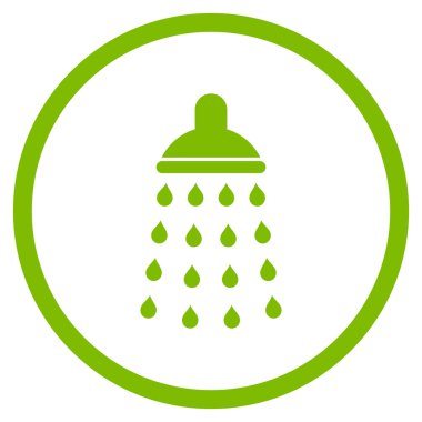 Duş düz vektör simgesi