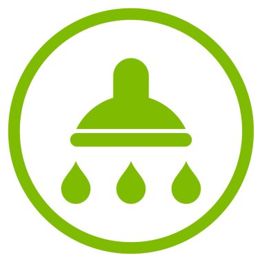 Duş düz vektör simgesi