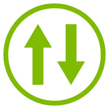 Dikey Çevir okları vektör simge düz