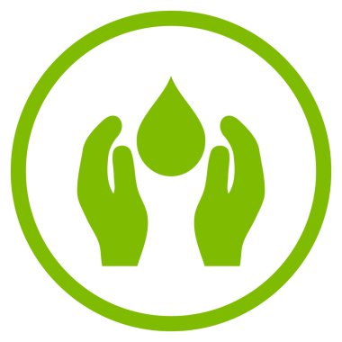 Su bakımı düz vektör simgesi