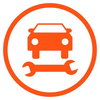 Araba tamir düz vektör simgesi