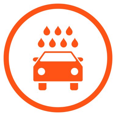 Araba duş düz vektör simgesi