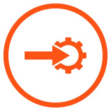 COG Tümleştirme düz vektör simgesi