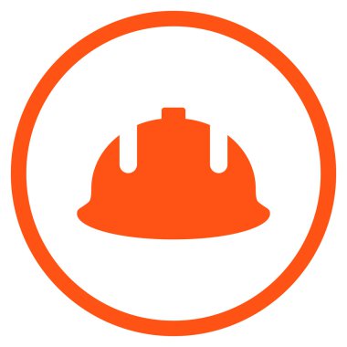 İnşaat kask düz vektör simgesi