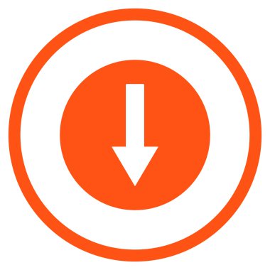 Yuvarlak ok düz vektör simgesi