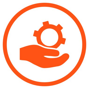 Mühendislik hizmet düz vektör simgesi