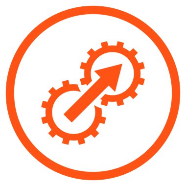 Dişli Tümleştirme düz vektör simgesi