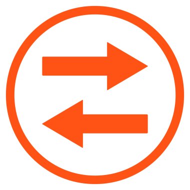 Yatay Çevir okları vektör simge düz