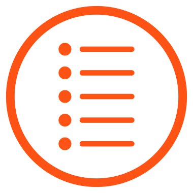 Öğeleri düz vektör simgesi