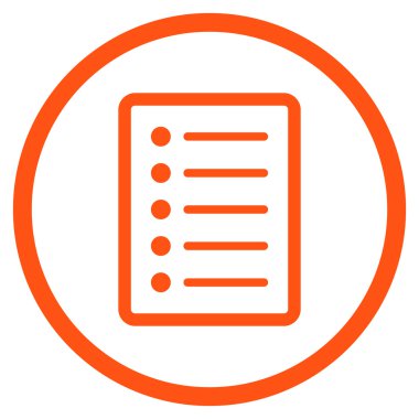 Liste sayfa düz vektör simgesi