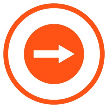 Sağ yuvarlak ok düz vektör simgesi