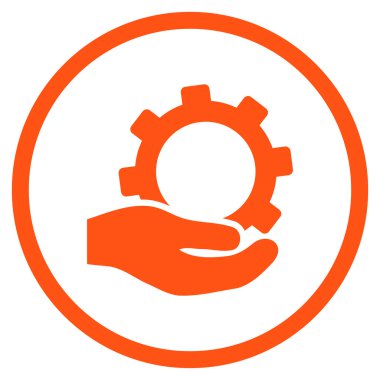 Hizmet düz vektör simgesi