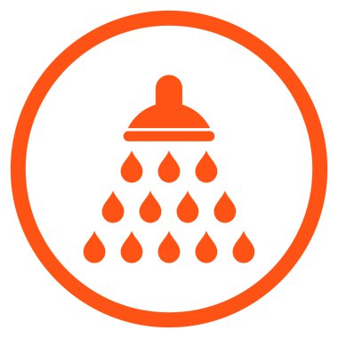 Duş düz vektör simgesi