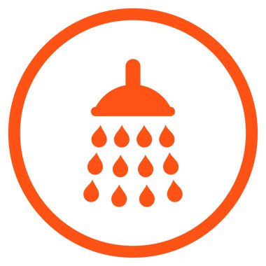 Duş düz vektör simgesi