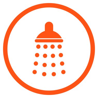 Duş düz vektör simgesi