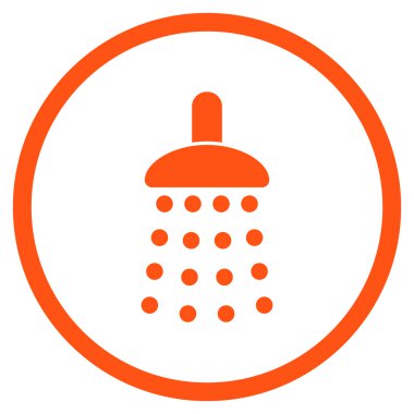 Duş düz vektör simgesi