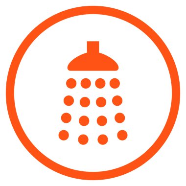 Duş düz vektör simgesi