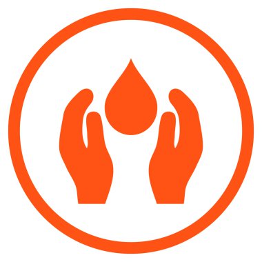 Su bakımı düz vektör simgesi