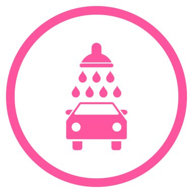 Araba duş düz vektör simgesi