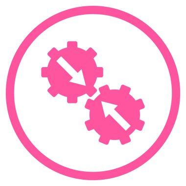 Dişli Tümleştirme düz vektör simgesi