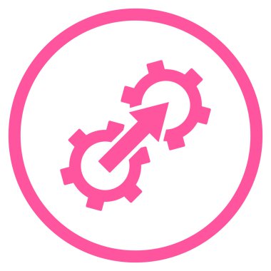 Dişli Tümleştirme düz vektör simgesi