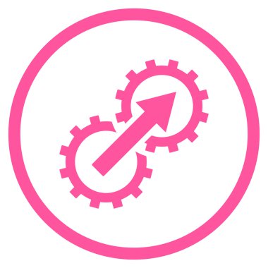 Dişli Tümleştirme düz vektör simgesi