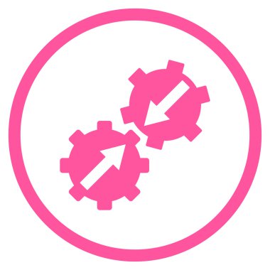 Dişli Tümleştirme düz vektör simgesi