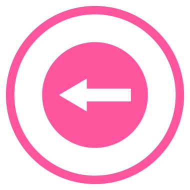 Sol yönlü ok düz vektör simgesi