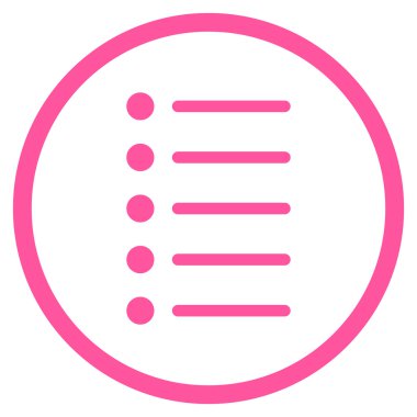 Öğeleri düz vektör simgesi