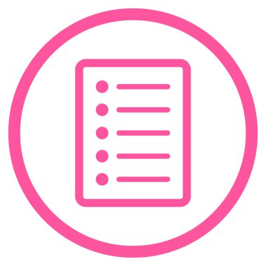 Liste sayfa düz vektör simgesi