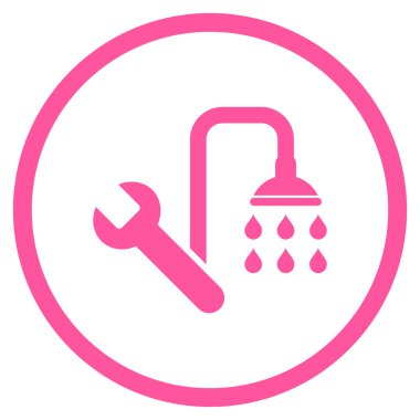 Sıhhi tesisat düz vektör simgesi