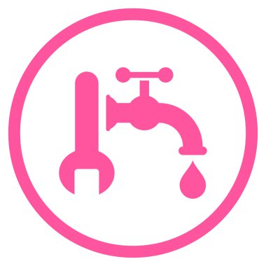 Sıhhi tesisat düz vektör simgesi