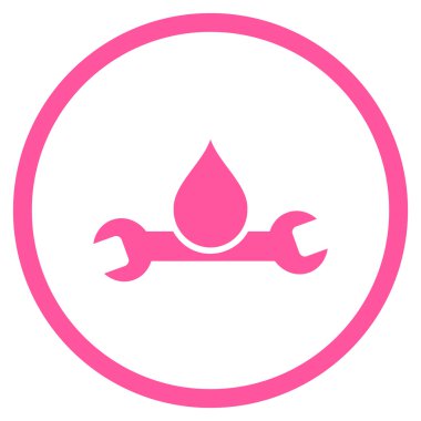 Sıhhi tesisat düz vektör simgesi