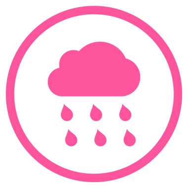 Yağmur bulutu düz vektör simgesi