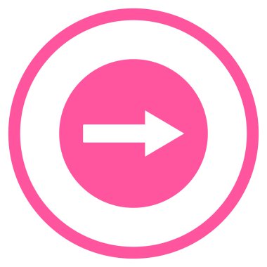 Sağ yuvarlak ok düz vektör simgesi