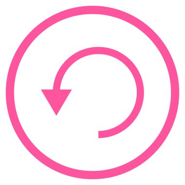 Saatin tersi yönde düz vektör simge döndürmek