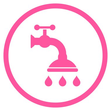 Duş musluk düz vektör simgesi