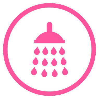 Duş düz vektör simgesi