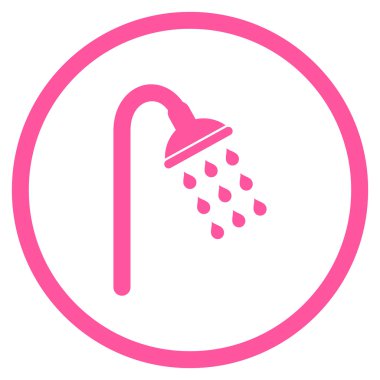 Duş düz vektör simgesi