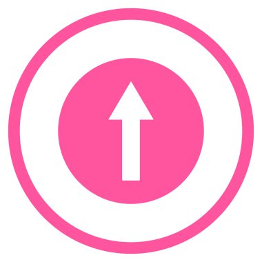 Yukarı yönlü ok düz vektör simgesi