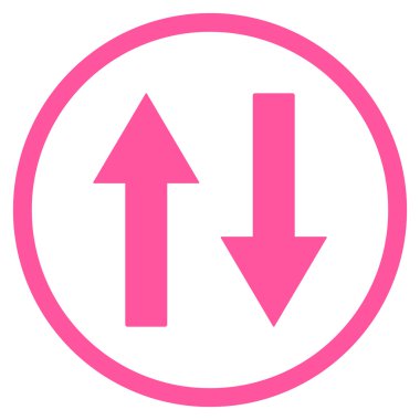 Dikey Çevir okları vektör simge düz