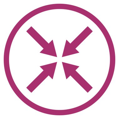 Merkezi oklar düz vektör simgesi