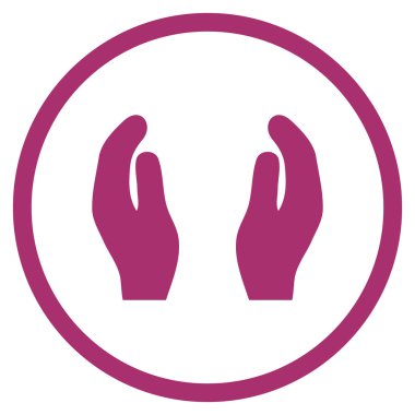 Bakım el düz vektör simgesi