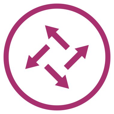 Santrifüj oklar düz vektör simgesi